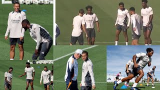 😳 Real Madrid final training for Champions League on Tuesday against Stuggart  Mbappe Bellingham [upl. by Knorring658]