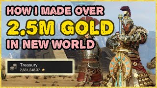 How I Made OVER 25M Gold in New World ULTIMATE GoldMaking Guide [upl. by Acnaib]