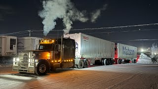 Trucking Doubles To Fairbanks ALASKA ❄️37 degrees❄️🥶 [upl. by Nwadahs]