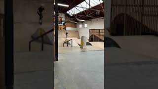 Tailwhip over a cone 🇬🇧 skatepark scooter scootering clip music [upl. by Ahtis32]