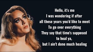 Adele  Hello Lyrics [upl. by Sitarski203]