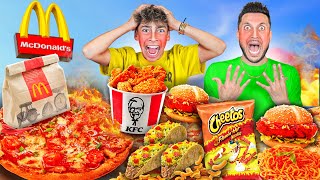 Eating the SPICIEST FOOD From Every Fast Food Restaurant [upl. by Ariam]