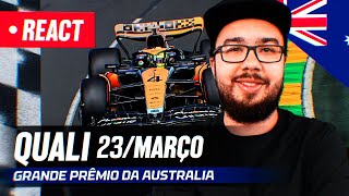 F1 REACT AO VIVO  CLASSIFICAÇÃO GP DA AUSTRÁLIA DE 2024 [upl. by Fanny]