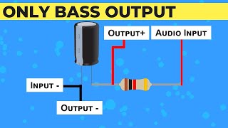 How to make Passive low pass filter  Bass Booster Amplifier circuit with 1 capacitor amp resistor [upl. by Assanav568]