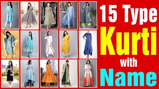 🏆 Top 15 Designer Kurti 2022 with Name  Types of Kurti for Girls  Latest Kurti Design 2022 [upl. by Asina268]