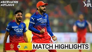 RCB vs CSK 68th Match IPL 2024 Highlights  IPL Highlights 2024  Cricket ipl 2024 highlights today [upl. by Rutherfurd]