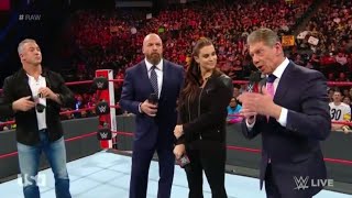 TRIPLE H AND VINCE MCMAHON RETURNS FULL SEGMENT WWE RAW 17 DEC 2018 [upl. by Akilegna994]