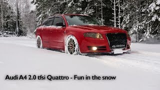 Audi A4 Quattro in the snow  Tjofs Media 4K [upl. by Wilcox]