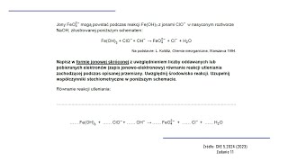 Reakcja redoks  matura z chemii maj 2024 [upl. by Ravel478]