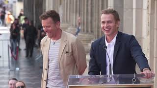 Hayden Christensen Honors Ewan McGregor at Hollywood Walk of Fame Ceremony [upl. by Mitran]