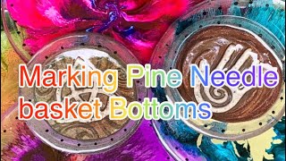 How to Mark Centers for Pine Needle Basket Bottoms [upl. by Abbott]