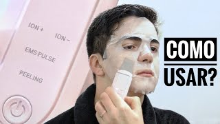 Espátula Xiaomi InFace COMO USAR Ultrasonic Ionic Cleaner Skincare [upl. by Boni]