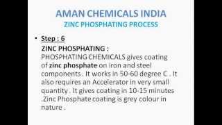 Zinc Phosphating ProcessStep by StepAMAN CHEMICALS INDIA [upl. by Docilu]