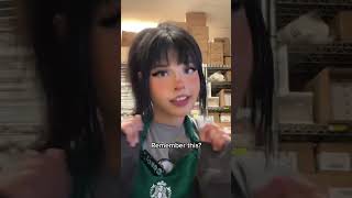 Starbucks girl trend nyanyi catgirl anime era trending trend [upl. by Ellezig]