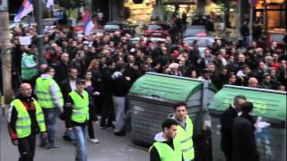 MASS PROTESTS IN BELGRADE BECAUSE OF ELECTION THEFT [upl. by Naesed]