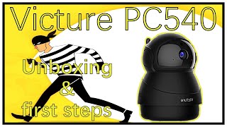 Unboxing and first steps VICTURE PC540  INDOOR SURVEILLANCE VIDEO CAMERA [upl. by Knox987]