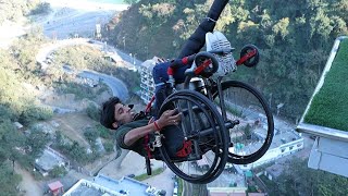 WHEELCHAIR BUNGY JUMP FULL VIDEO [upl. by Aihpledalihp]