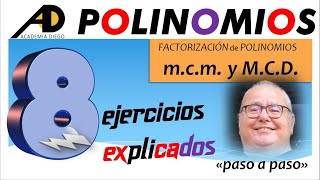 FACTORIZACION de POLINOMIOS mcm y MCD ACADEMIADIEGO [upl. by Almond]