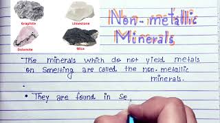 5 lines on Non Metallic MineralsCharacteristicsTypes Of Non Metallic MineralImportance Of Mineral [upl. by Akem]