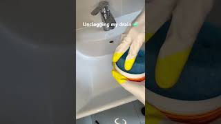 Clean out my sink drain with me 🧽 cleantok cleaning satisfying bathroomcleaning cleanout [upl. by Stauder]