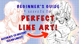 SECRETS TO ✨PERFECT LINEART✨  Beginner Line Art Tutorial procreate arttutorial [upl. by Olivero]