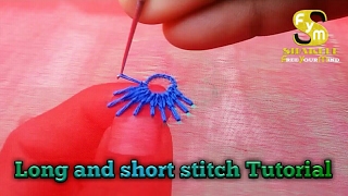 Hand Embroidery Long and Short stitch [upl. by Laenahtan]