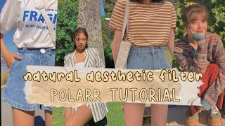 NATURAL AESTHETIC FILTER TUTORIAL 🧚🏻‍♀️ Polarr  with QR CODE‧₊˚ [upl. by Aerdnaed]