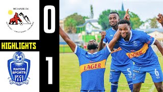 REBA IGITEGO CYIZA MUSANZE FC 01 RAYON SPORTS  EXTENDED HIGHLIGHTS AT UBWOROHERANE STADIUM [upl. by Eetnom]