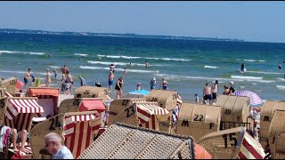 4k Scharbeutz Strand 300724 DEUTSCHLAND Foks Jg [upl. by Annwahsal]