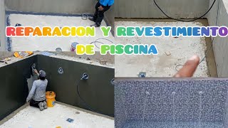 REPARACION Y ENCHAPE DE PISCINA [upl. by Yekim]