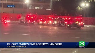 Southwest flight makes emergency landing at Sacramento airport [upl. by Annenn511]