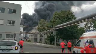 Incendiu puternic in Constanta [upl. by Nhabois]