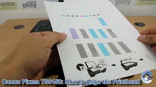 Canon Pixma TS3150 How to do Print Head Alignment [upl. by Itteb]