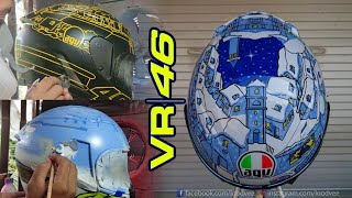 How to Paint a Valentino Rossi Helmet  Tavullia [upl. by Melloney799]