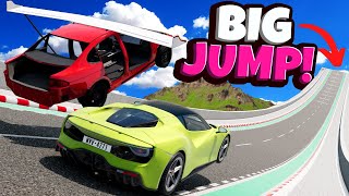 Jumping WEIRD UPGRADED CARS Off a MASSIVE Ramp in BeamNG Drive Mods Multiplayer [upl. by Ahseen739]