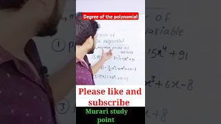 what is degree of a polynomial  polynomial ka degree degree polynomials shorts shortvideo [upl. by Alekehs]