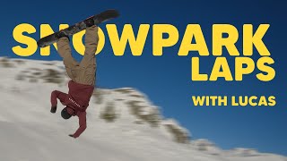 Snowpark Laax with Lucas Snowboarding is fun [upl. by Polloch893]