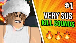 VERY SUS CUSTOM KILL SOUNDS  Roblox Strongest Battlegrounds Custom Kill Code ids [upl. by Grey]