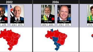 Todas as eleições presidenciais no Brasil 2° Turno [upl. by Zeuqcaj]