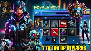 A9 ROYAL PASS1 TO 100 RP REWARDS  ACE 9 ROYAL PASS LEAKS  A9 ROYAL PASS PUBG MOBILEBGMI [upl. by Mcneely]