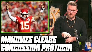 Pat McAfee Reacts To Patrick Mahomes Clearing Concussion Protocol Playing vs Bills [upl. by Onej485]