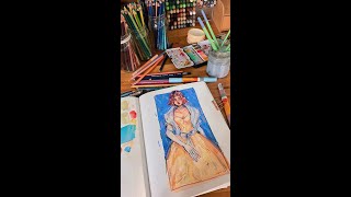 Watercolors  colored pencils [upl. by Assirat]