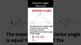 Exterior angle Theorem  Geometry basics [upl. by Jopa]