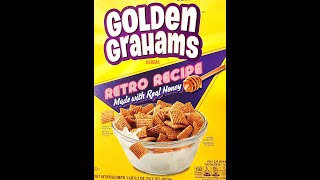 Golden Grahams Cereal Retro Recipe RandomRatingsandReviews GoldenGrahams snacks [upl. by Adar]