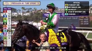 Starlust GB wins the Prevagen Breeders Cup Turf Sprint GI race 5 at Del Mar 11224 [upl. by Karon31]