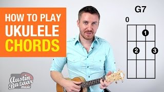 How to Play Ukulele Chords Part 1  Soprano Concert Tenor [upl. by Earla]