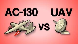 AC130 vs UAV [upl. by Rafiq]