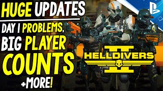 HUGE Helldivers 2 Updates  Theres a lot of GOOD and BAD Large Player Count Day 1 Problems  More [upl. by Lairea]