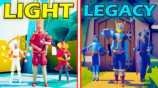 LIGHT TEAM vs LEGACY TEAM  Totally Accurate Battle Simulator  TABS [upl. by Hctim]