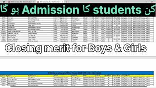 Closing merit of BsN  G  for boys and girls 2023 [upl. by Orlina]